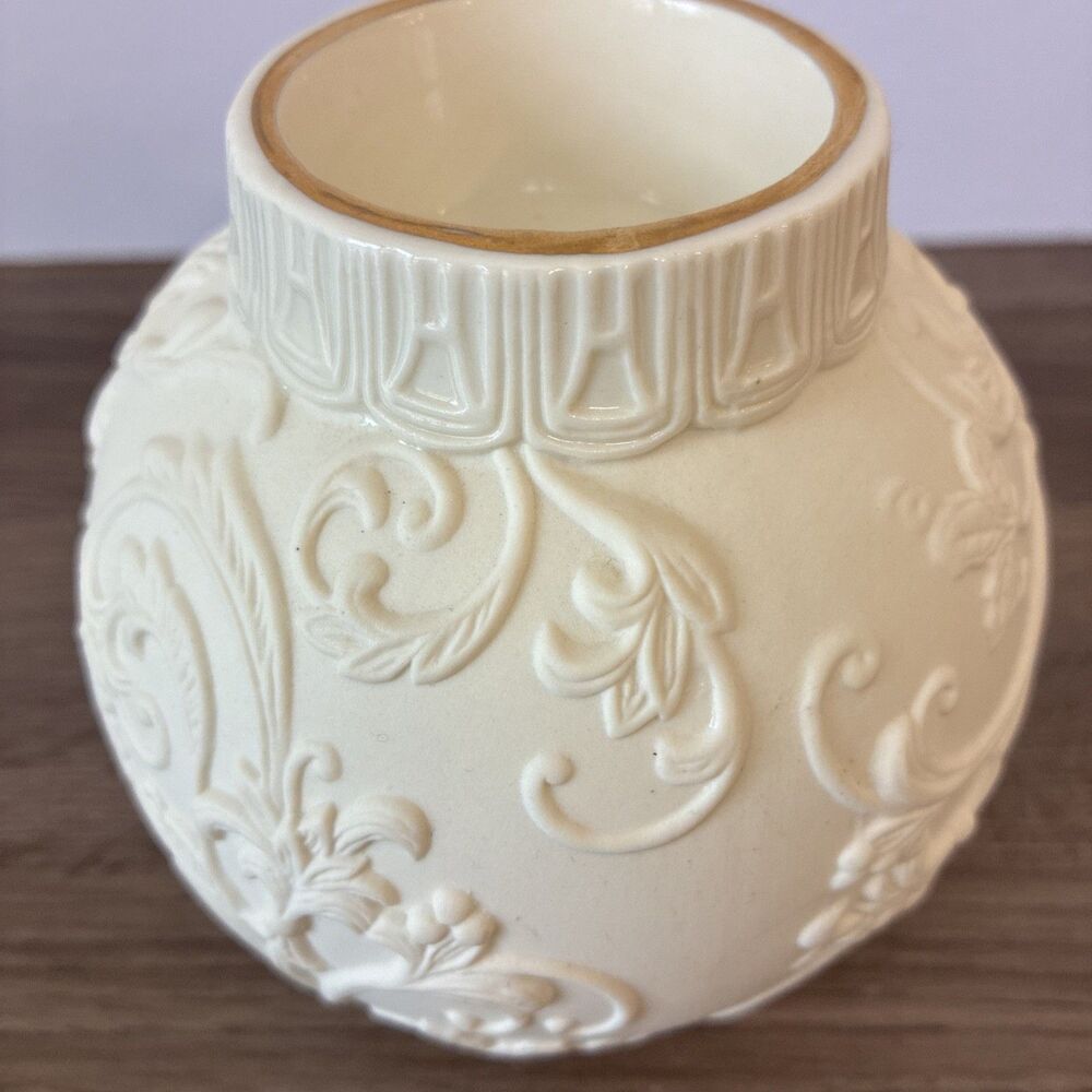 Vintage Lenox Ornamental Glow Votive Candle Holder, Gold Rim